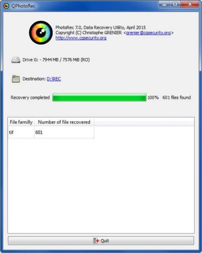 Recuperare file da schede memoria con PhotoRec 34