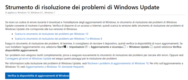 Risolvere gli errori di Windows Update 16