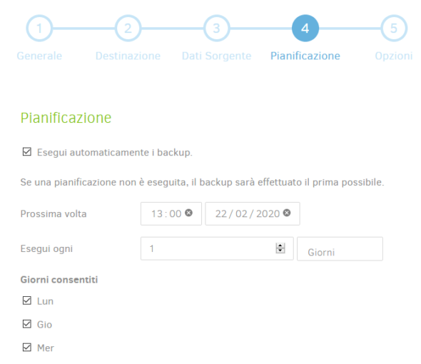 Copiare file nel cloud con Duplicati 2.0 8