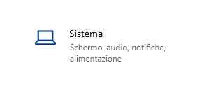 impostazioni di windows 10 sistema