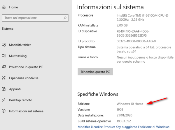 windows 10 info system