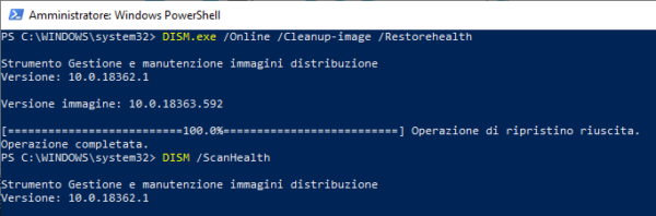 Usare comandi SFC e DISM per riparare Windows 10 72