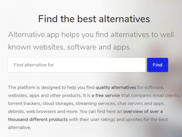 5 Siti dove trovare alternative a servizi web, software e app 32