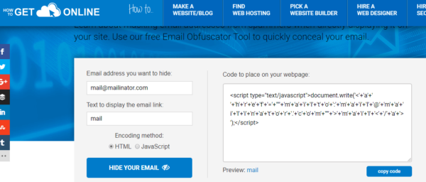 Come offuscare una mail in una pagina web 30