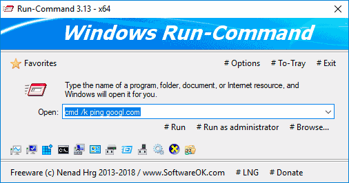 run command