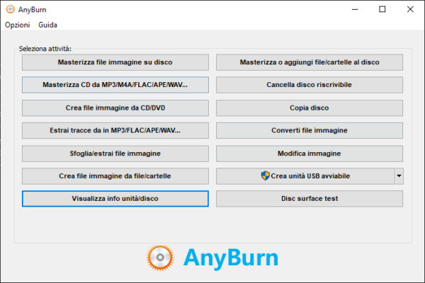 Gestire e masterizzare immagini disco con Anyburn 16