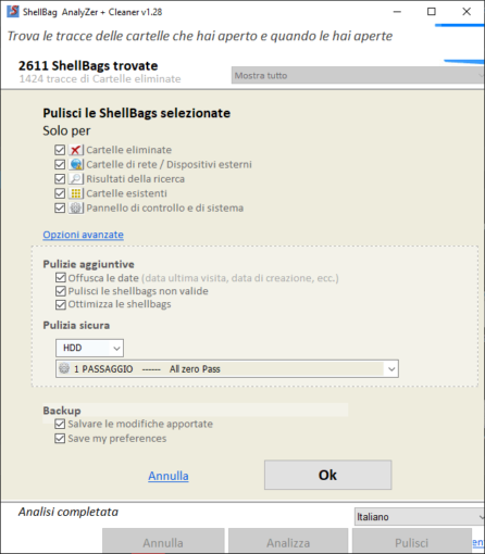2 Tools per cancellare la Shellbag di Windows 10 32