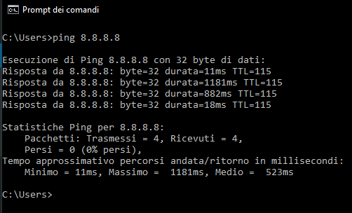Verificare la stabilità della connessione internet 46