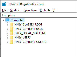 Copiare e ripristinare il registro di sistema di Windows 10 23
