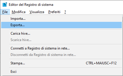 Copiare e ripristinare il registro di sistema di Windows 10 50