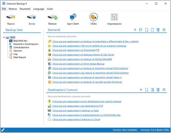 Backup dei dati con Uranium Backup 40