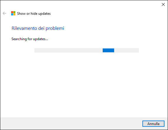 Nascondere un aggiornamento di Windows update 52