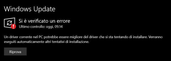 Nascondere un aggiornamento di Windows update 46