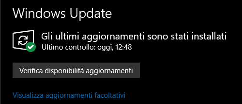 Nascondere un aggiornamento di Windows update 56