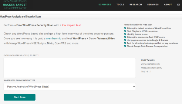 8 Scanner per verificare vulnerabilità siti Wordpress 54