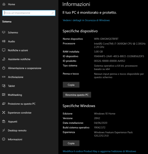 Creare scorciatoie desktop per la finestra System di Windows 10 84