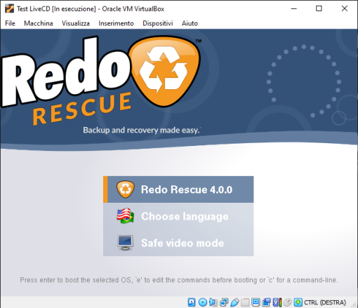 Avviare ISO LiveCD LiveUSB con VirtualBox 120