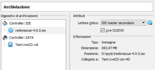 Avviare ISO LiveCD LiveUSB con VirtualBox 116