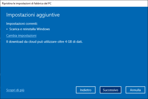 Come ripristinare reinstallare Windows 10 e 11 con il cloud 50