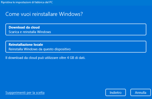 Come ripristinare reinstallare Windows 10 e 11 con il cloud 48